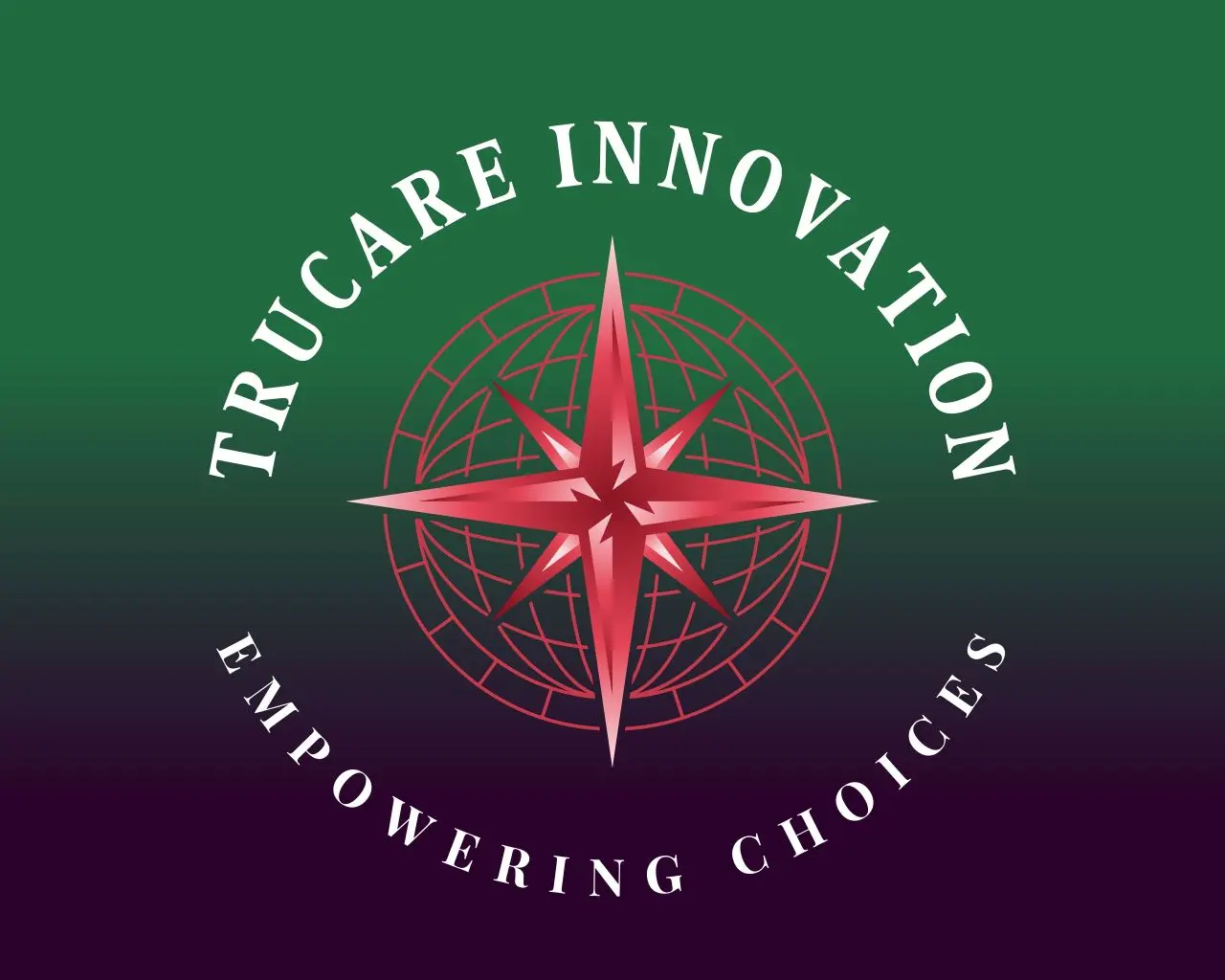 Logo with a red compass and the text 'Trucare Innovation Empowering Choices'.